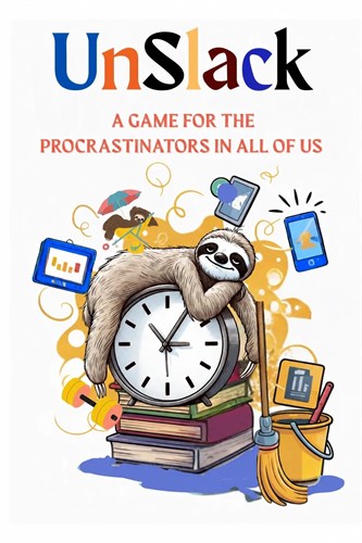Cover of Unslack, a card game for the procrastinators in all of us
